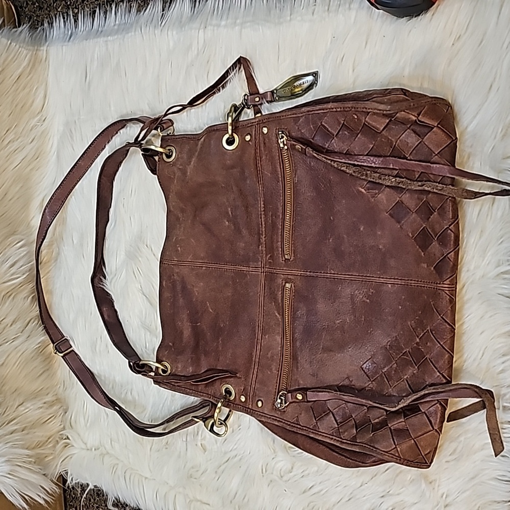 Lucky Brand Brown Leather Shoulder Bag Purse